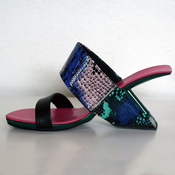 NEW High Heels Sandal Snake Print - Picture 7 of 11